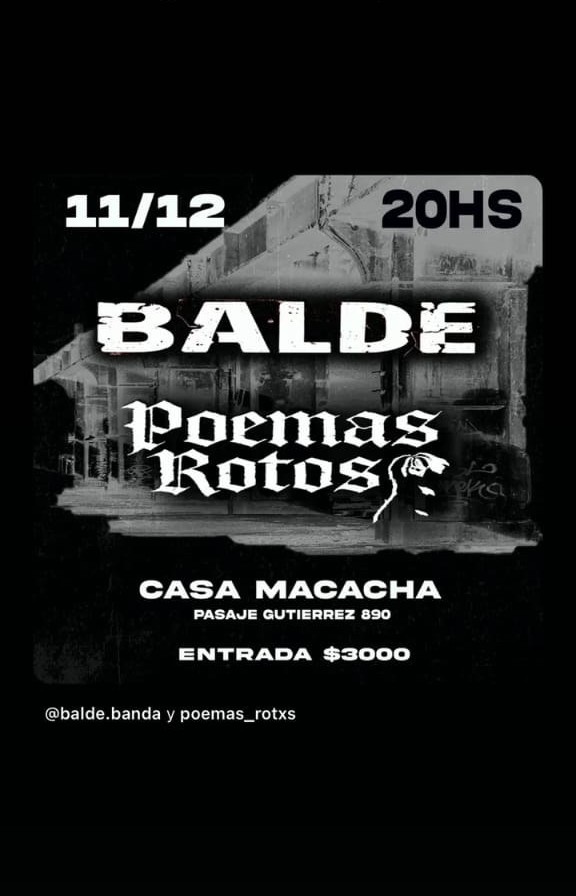 Afiche histórico de BALDE